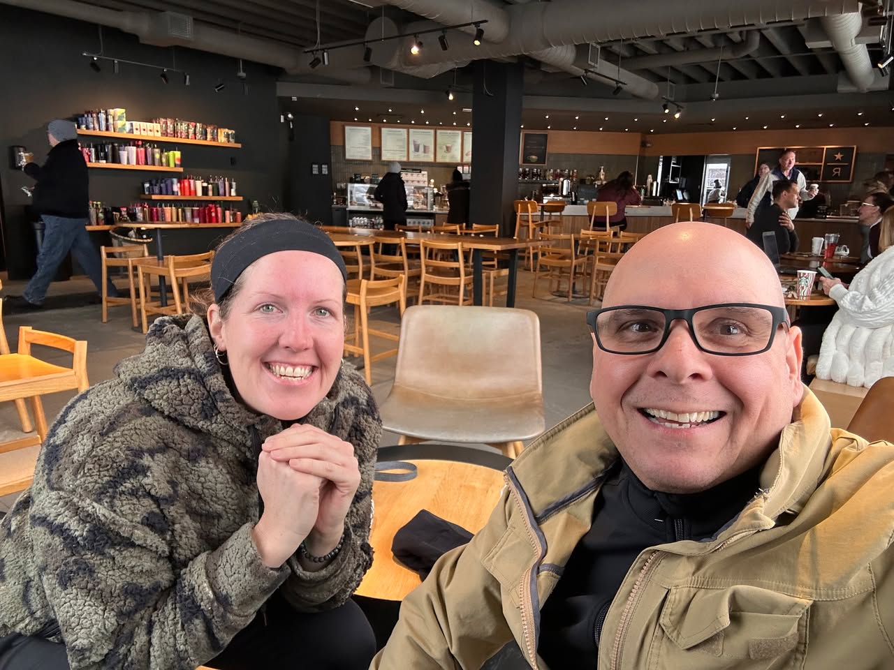Paul Meyers and Laurel Myers at a BNI 1-2-1 meeting in North Bay