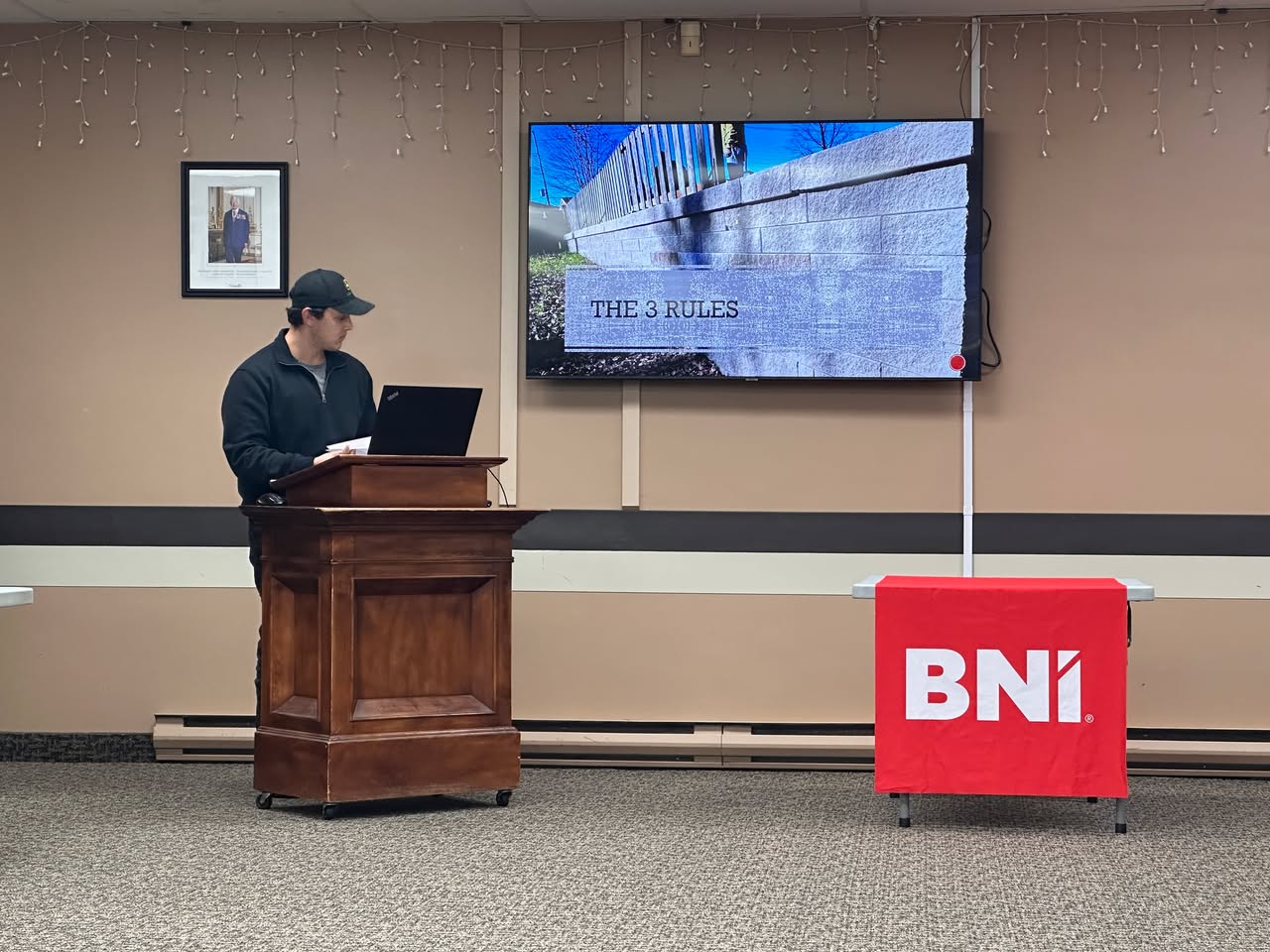 Paul Meyers and Reggie Guenette at a BNI 1-2-1 meeting in North Bay
