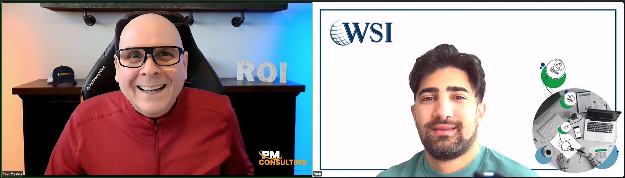 Paul Meyers and Amir at a BNI 1-2-1 meeting in North Bay